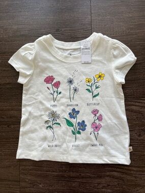 Baby Gap Toddler Cream Floral Graphic Tee Size 2T